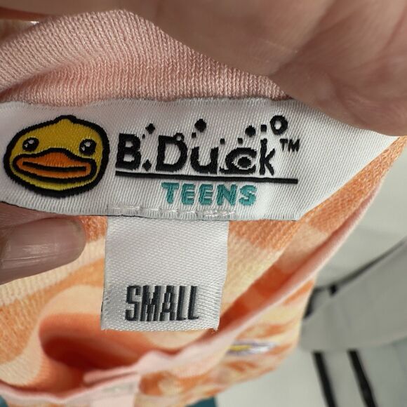 B.Duck teens Baby Tee Small Pink sarts print soft  crop bouse - Picture 6 of 9